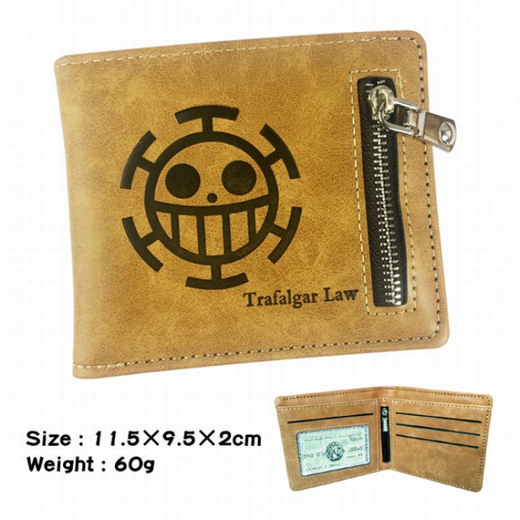 One Piece Fold Zipper Short paragraph Wallet Purse 11.5X9.5X2CM 60G B style
