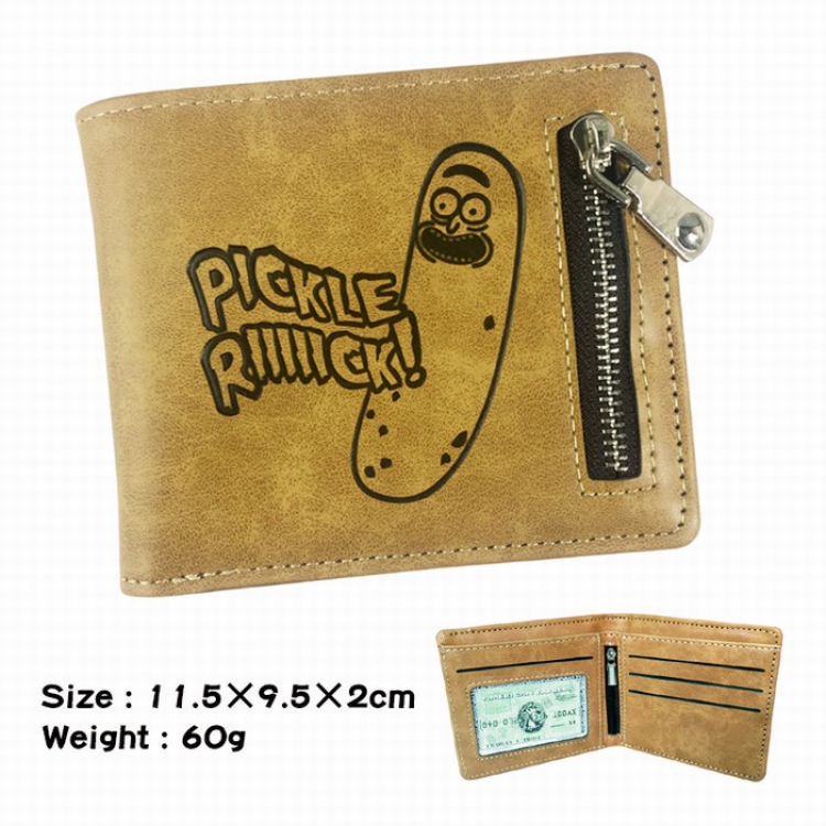Rick and Morty Fold Zipper Short paragraph Wallet Purse 11.5X9.5X2CM 60G B style