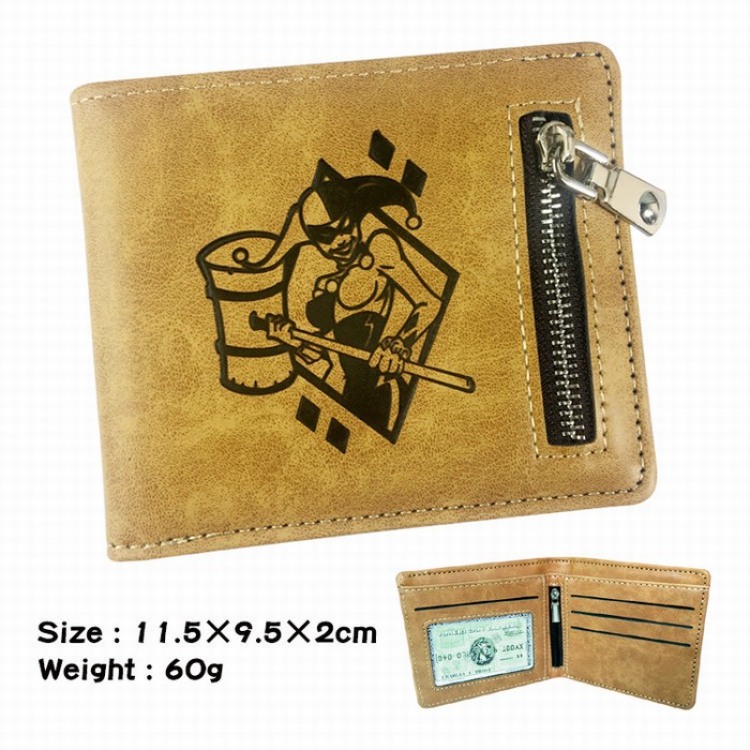 Suicide Squad Fold Zipper Short paragraph Wallet Purse 11.5X9.5X2CM 60G C style