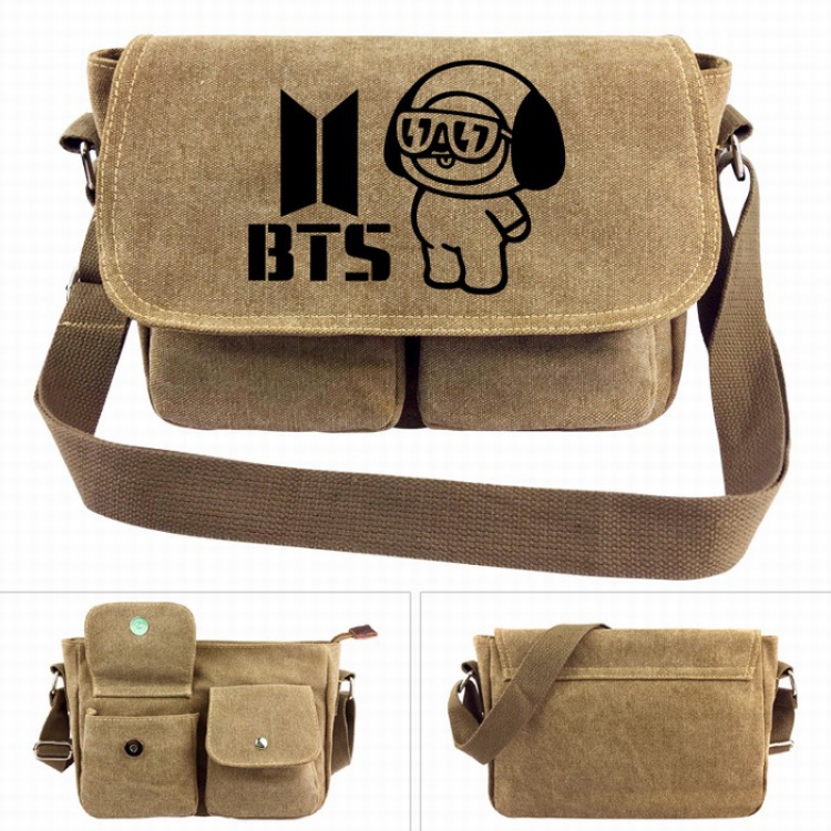 BTS BT21 Puppy Canvas Shoulder Satchel Bag Handbag