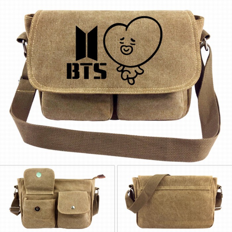 BTS BT21 Love Canvas Shoulder Satchel Bag Handbag