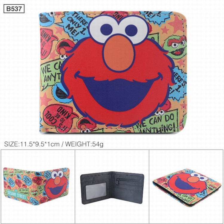 Sesame Street Twill Fold Short paragraph Wallet Purse style A