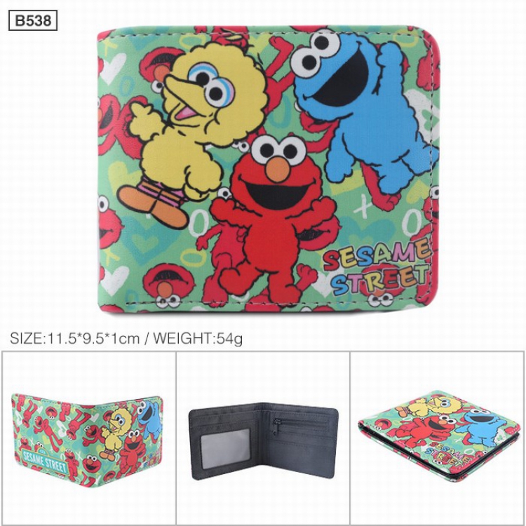 Sesame Street Twill Fold Short paragraph Wallet Purse style B