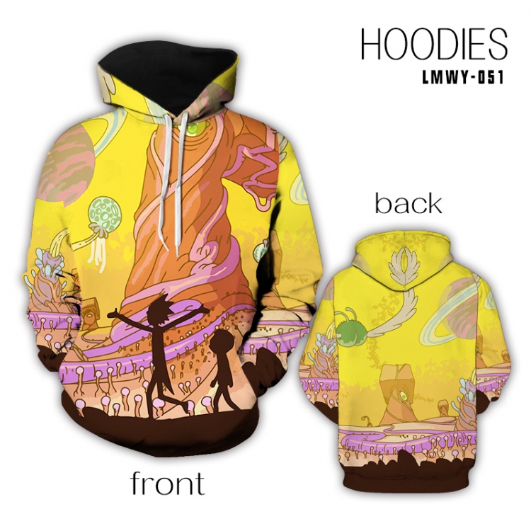 Rick and Morty Full color health cloth hooded pullover sweater S M L XL XXL XXXL preorder 2days LMWY051