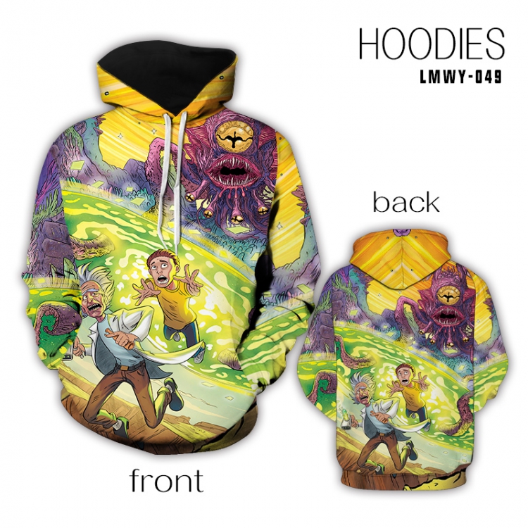 Rick and Morty Full color health cloth hooded pullover sweater S M L XL XXL XXXL preorder 2days LMWY049