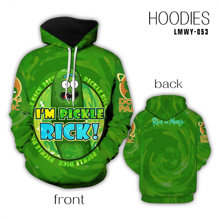 Rick and Morty Full color health cloth hooded pullover sweater S M L XL XXL XXXL preorder 2days LMWY053