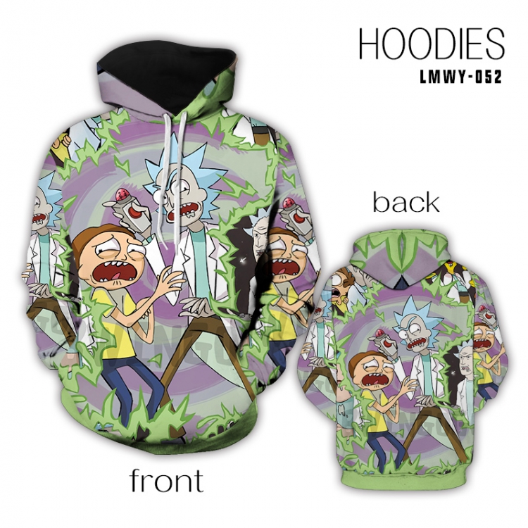 Rick and Morty Full color health cloth hooded pullover sweater S M L XL XXL XXXL preorder 2days LMWY052