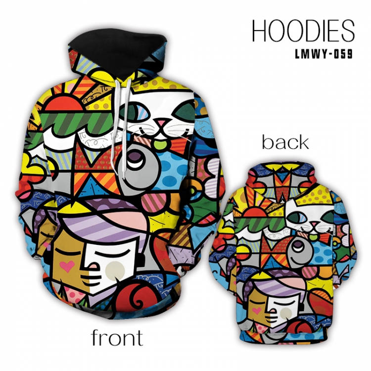 Cartoon Full color health cloth hooded pullover sweater S M L XL XXL XXXL preorder 2days LMWY059