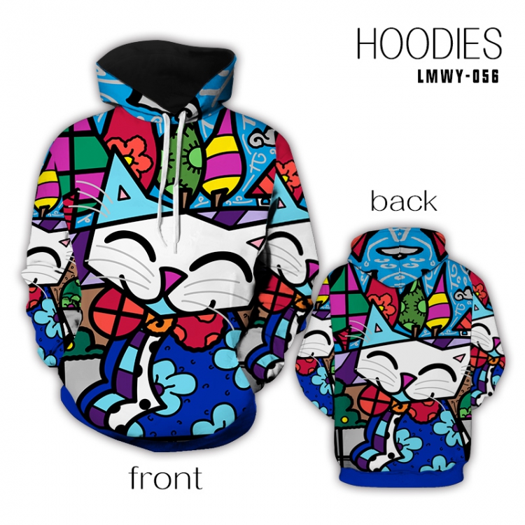 Cartoon Full color health cloth hooded pullover sweater S M L XL XXL XXXL preorder 2days LMWY056