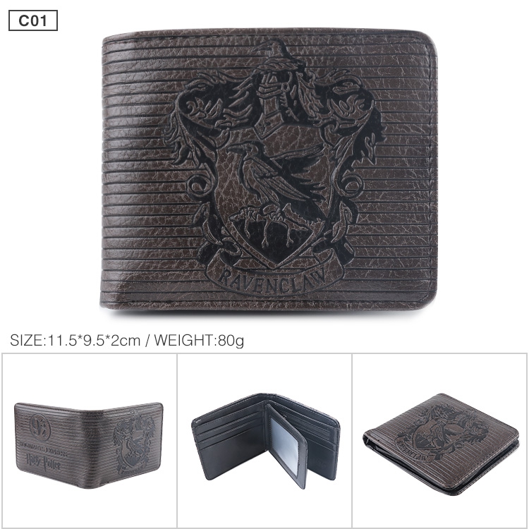 Harry Potter Folded Embossed Short Leather Wallet Purse 11.5X9.5CM 60G Style B