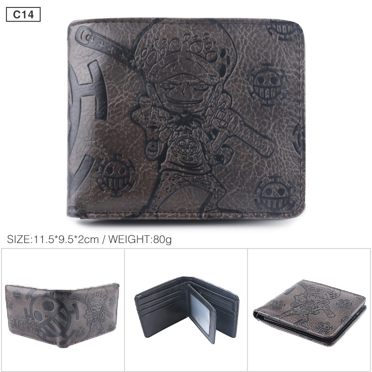One Piece Folded Embossed Short Leather Wallet Purse 11.5X9.5CM 60G Style B