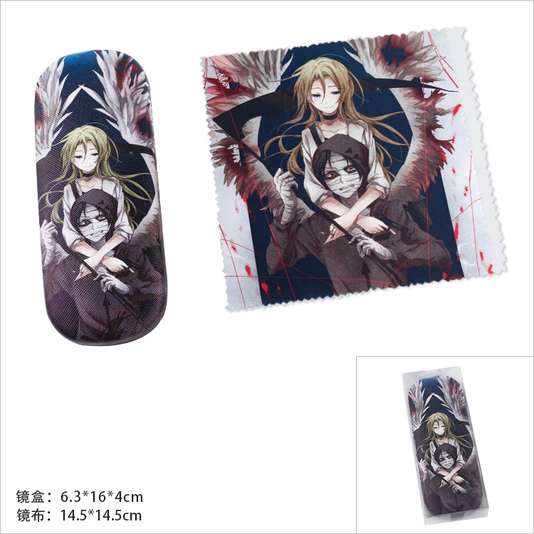Angels of Death Color printing Glasses Wipe And Glasses case