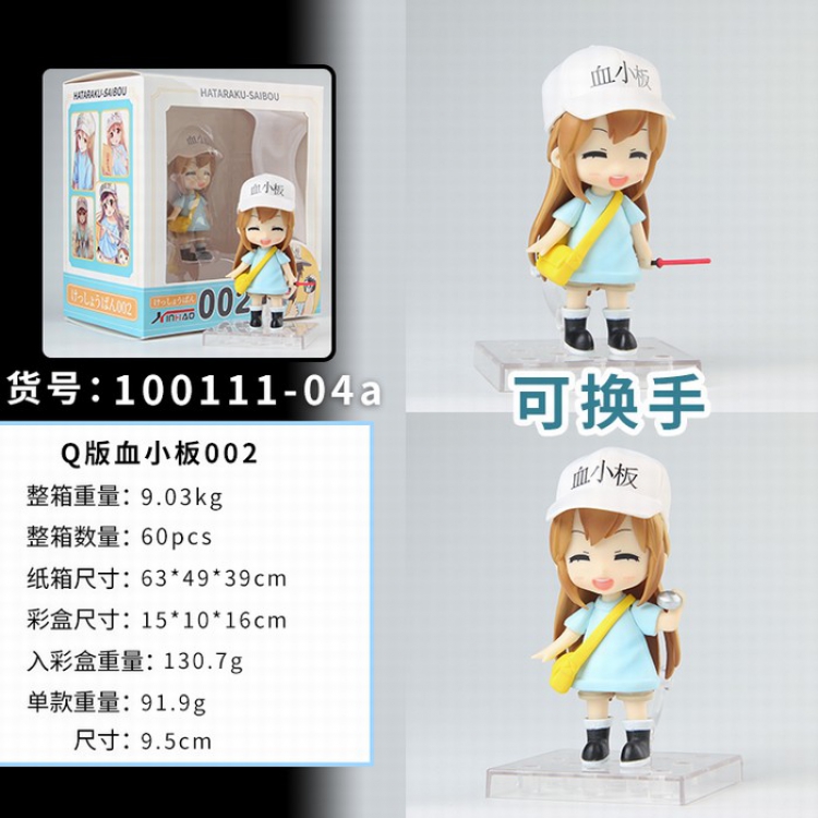 Working cell 002 Q version Platelet Change hands Boxed Figure Decoration 9.5CM a box of 60