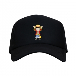 One Piece Luffy Black Mesh mat...