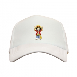 One Piece Luffy White Mesh mat...