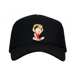 One Piece Luffy 3 Black Mesh m...