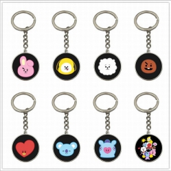 BTS BT21 Cartoon keychain 8 mo...