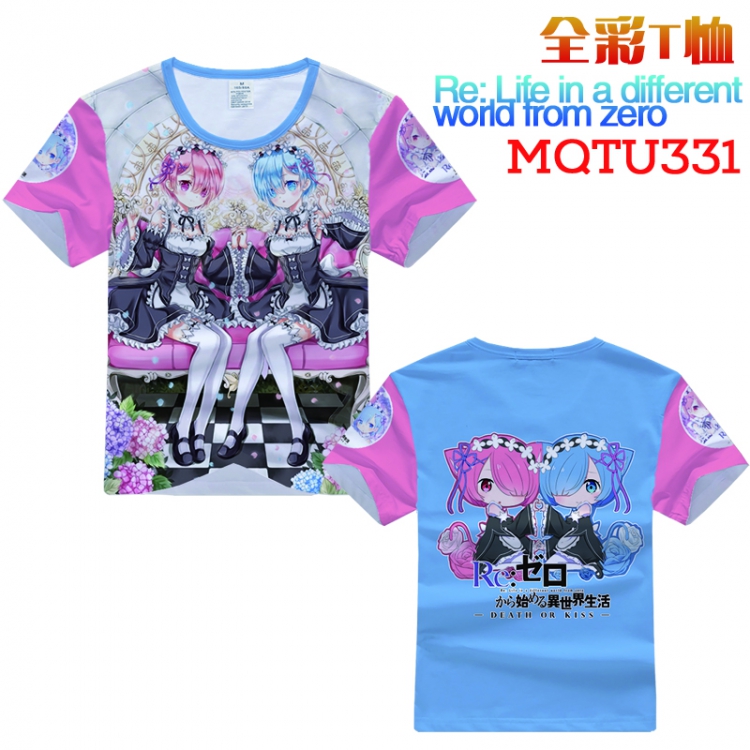 Re:Zero kara Hajimeru Isekai Seikatsu Full Color Printing Short sleeve T-shirt S M L XL XXL XXXL MQTU331