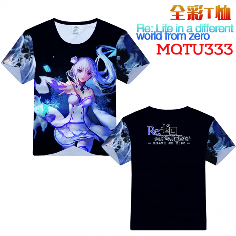 Re:Zero kara Hajimeru Isekai Seikatsu Full Color Printing Short sleeve T-shirt S M L XL XXL XXXL MQTU333