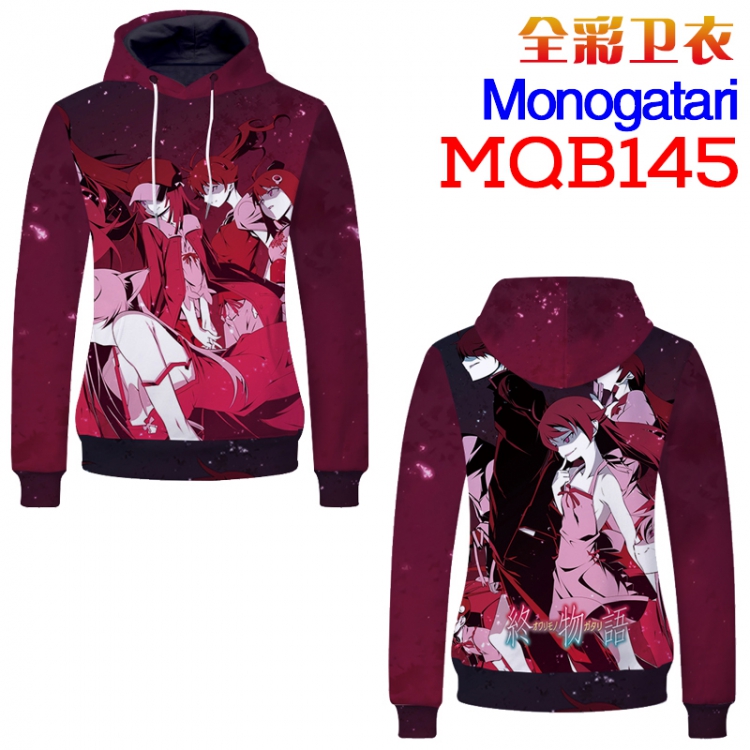 Bakemonogatari Monst Full Color Long sleeve Patch pocket Sweatshirt Hoodie M L XL XXL  XXXL MQB145