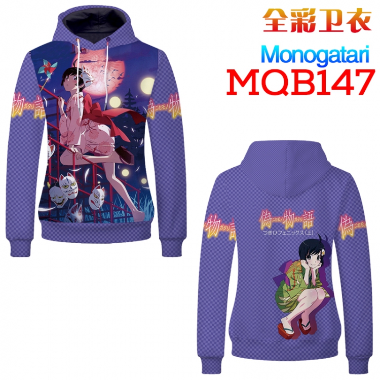 Bakemonogatari Monst Full Color Long sleeve Patch pocket Sweatshirt Hoodie M L XL XXL  XXXL MQB147