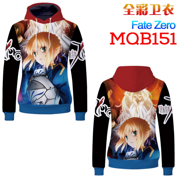 Fate stay night Full Color Long sleeve Patch pocket Sweatshirt Hoodie M L XL XXL  XXXL MQB151