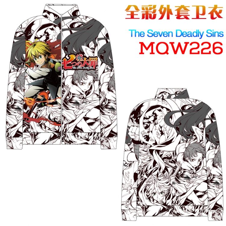 The Seven Deadly Sins Full Color zipper Long sleeve coat Sweatshirt M L XL XXL XXXL MQW226