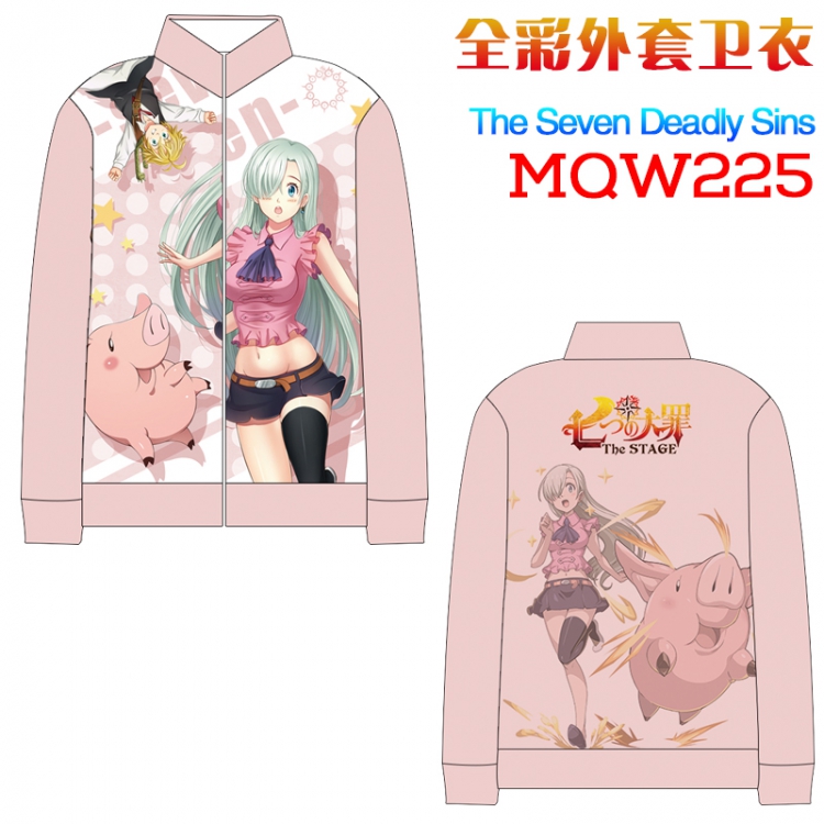 The Seven Deadly Sins Full Color zipper Long sleeve coat Sweatshirt M L XL XXL XXXL MQW225