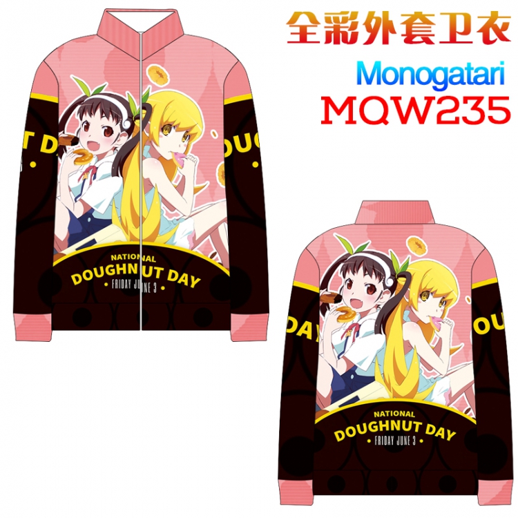 Bakemonogatari Monst Full Color zipper Long sleeve coat Sweatshirt M L XL XXL XXXL MQW235