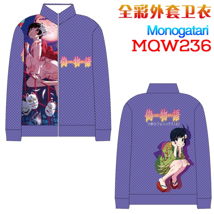 Bakemonogatari Monst Full Color zipper Long sleeve coat Sweatshirt M L XL XXL XXXL MQW236