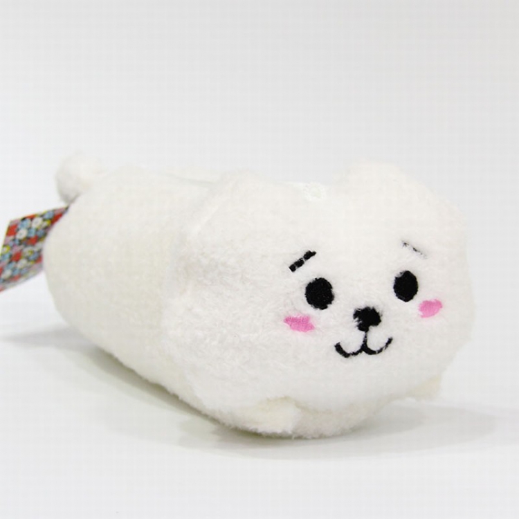 BTS BT21 White Zipper plush pencil bag 25CM