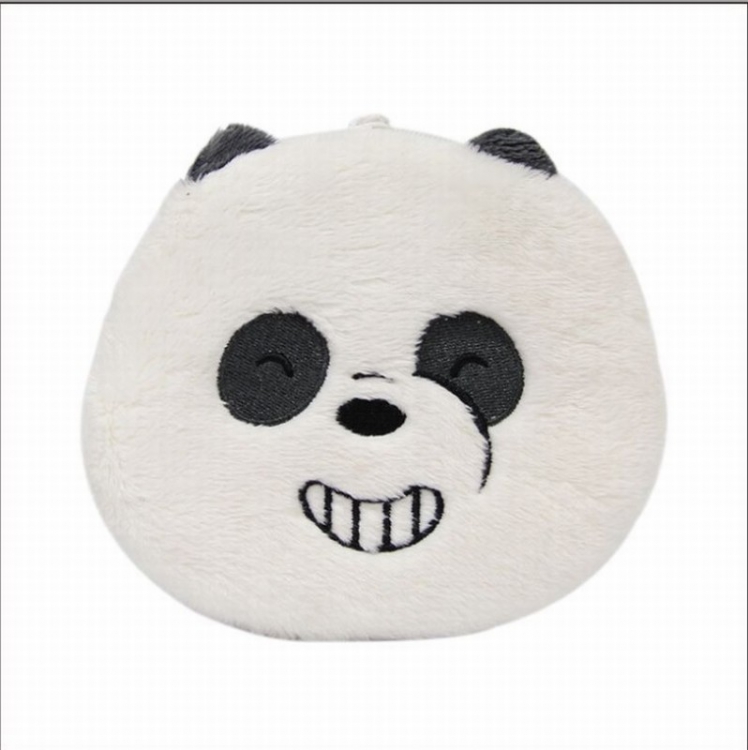 We Bare Bears Panda Plush cartoon expression Style B Purse Wallet 13X12CM
