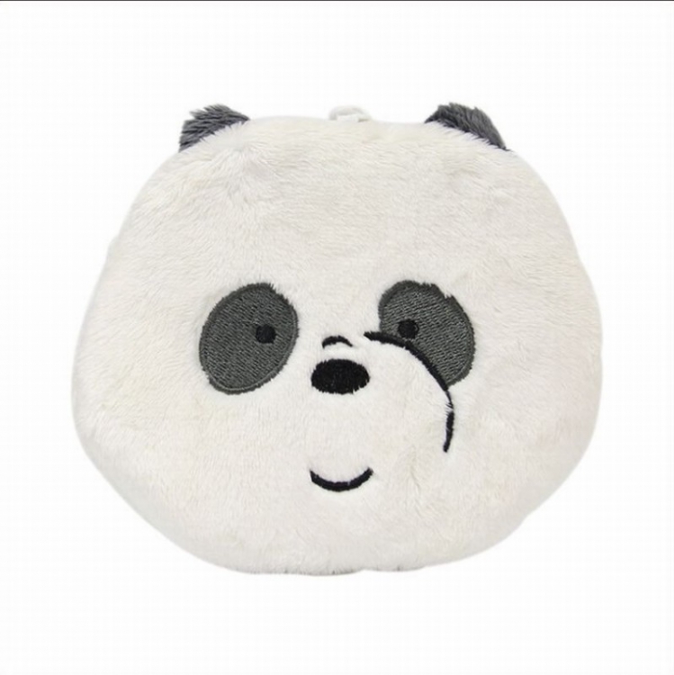 We Bare Bears Panda Plush cartoon expression Style C Purse Wallet 13X12CM