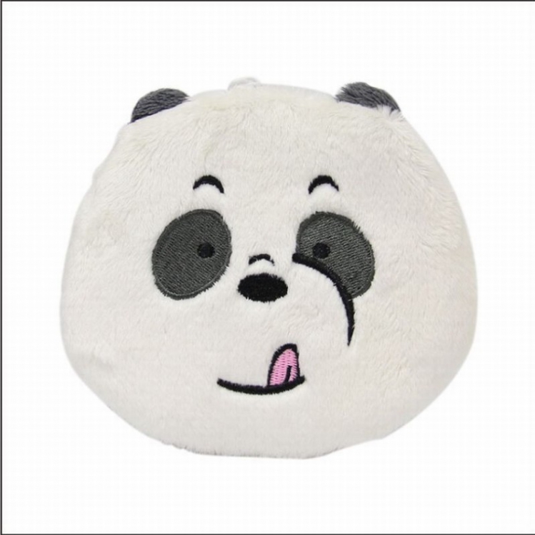 We Bare Bears Panda Plush cartoon expression Style D Purse Wallet 13X12CM