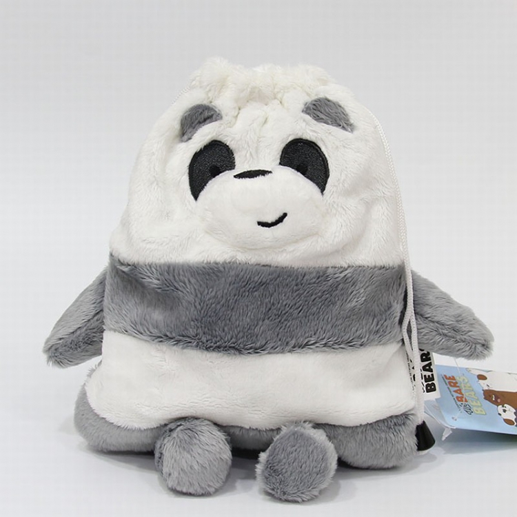 We Bare Bears Panda Plush pocket Bag 21X19CM
