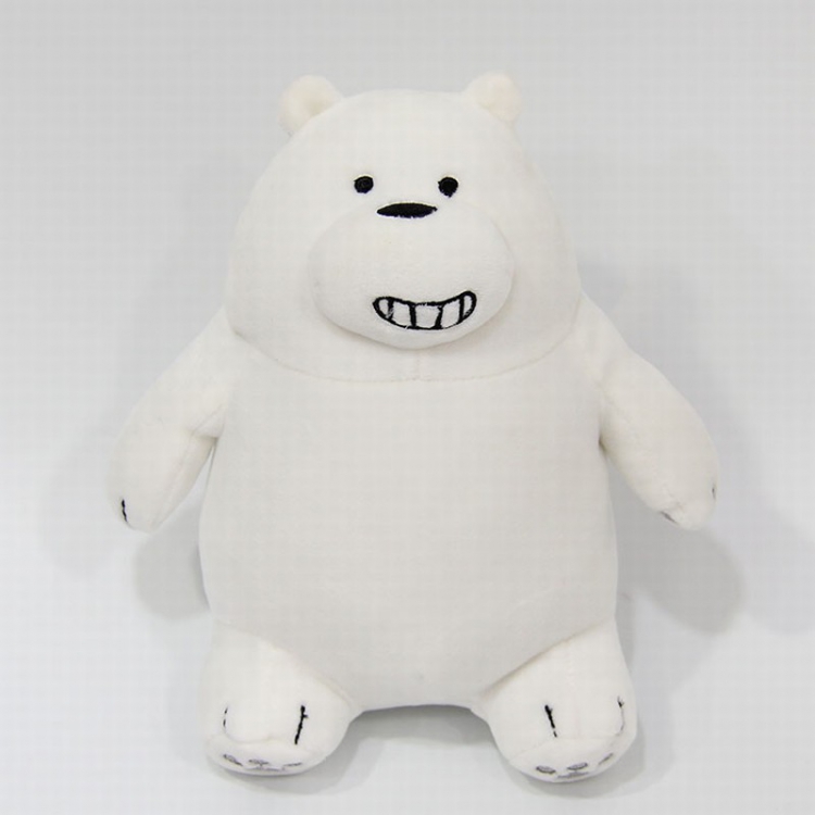 We Bare Bears White bear Sitting position Style B Plush cartoon doll toy 10CM