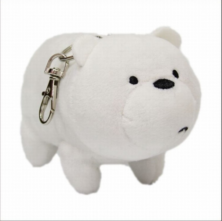 We Bare Bears White bear Plush key ring pendant 15X8CM