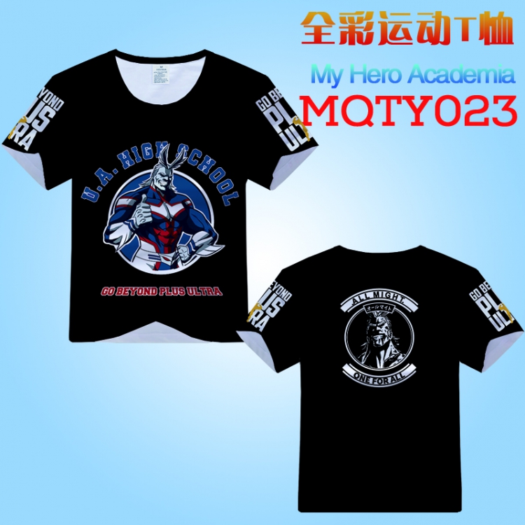 My Hero Academia Full Color Sports Loose Print Short-sleeved T-shirt EUR SIZE S M L XL XXL XXXL MQTY023