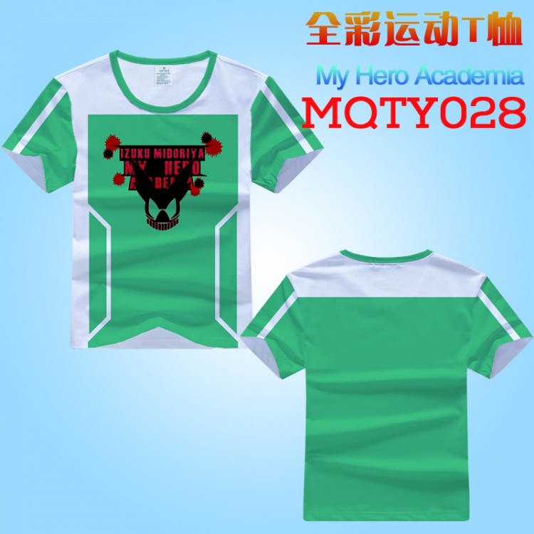 My Hero Academia Full Color Sports Loose Print Short-sleeved T-shirt EUR SIZE S M L XL XXL XXXL MQTY028