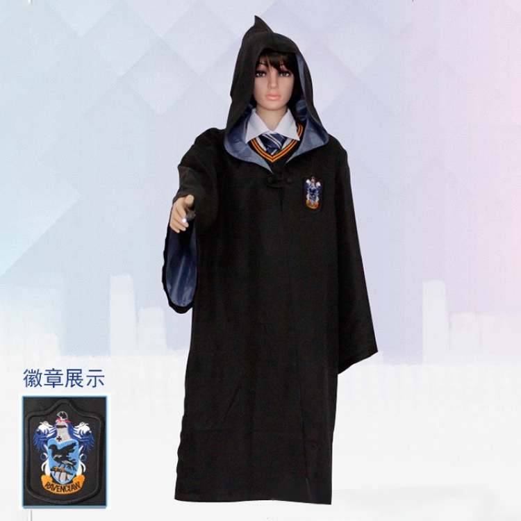 Harry Potter Ravenclaw Cosplay Clothes Cos cloak Adult S M L XL XXL price for 2 pcs
