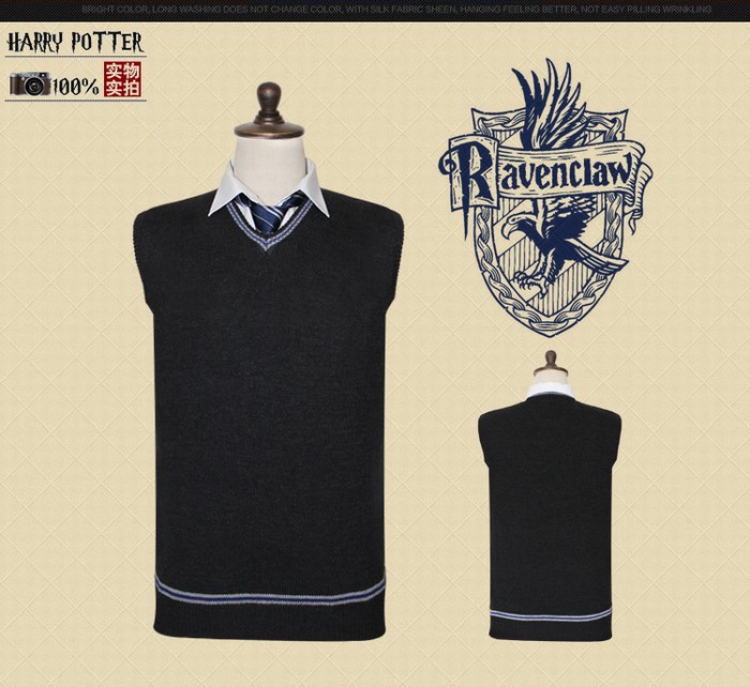 Harry Potter Ravenclaw Light Blue line V-neck COS vest sweater S M L  XL XXL price for 2 pcs