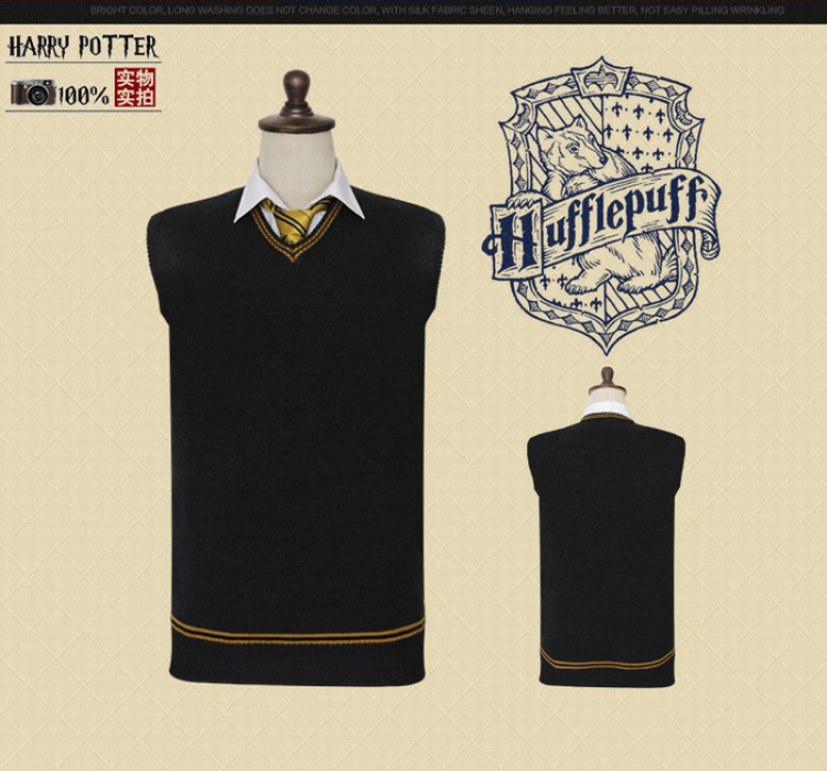 Harry Potter Herp Light yellow line V-neck COS vest sweater S M L  XL XXL price for 2 pcs