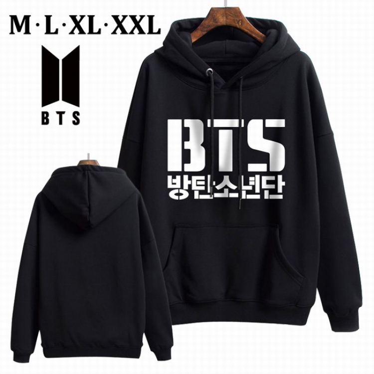 BTS Black Brinting Thick Hooded Sweater M L XL XXL Style C
