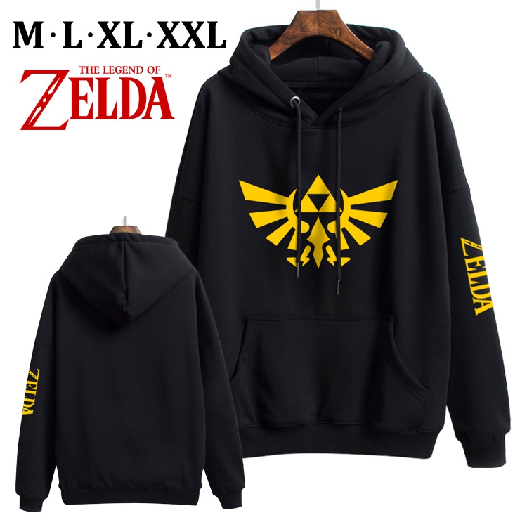 The Legend of Zelda Black Brinting Thick Hooded Sweater M L XL XXL Style B