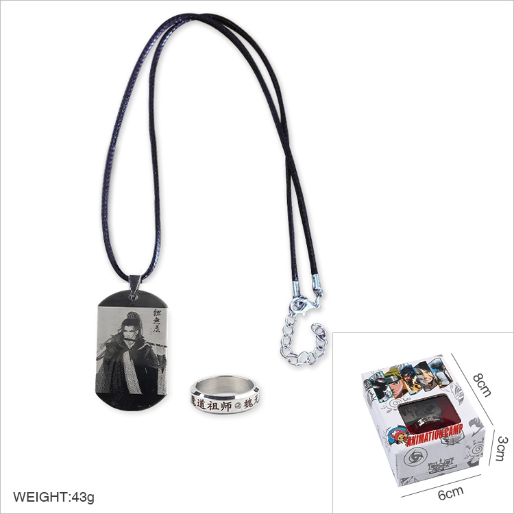 The wizard of the de Ring Stainless steel medal Black sling necklace price for 2 pcs Style C