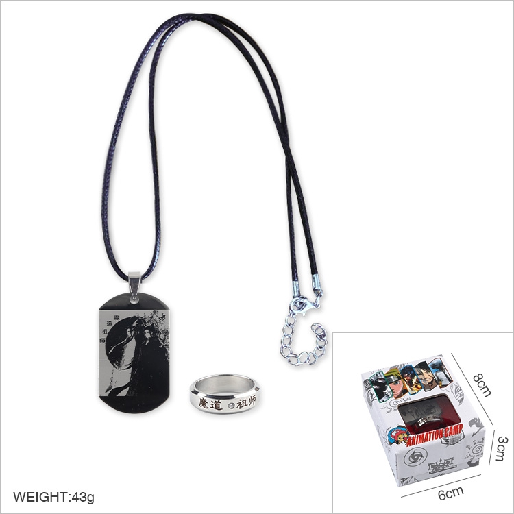 The wizard of the de Ring Stainless steel medal Black sling necklace price for 2 pcs Style D