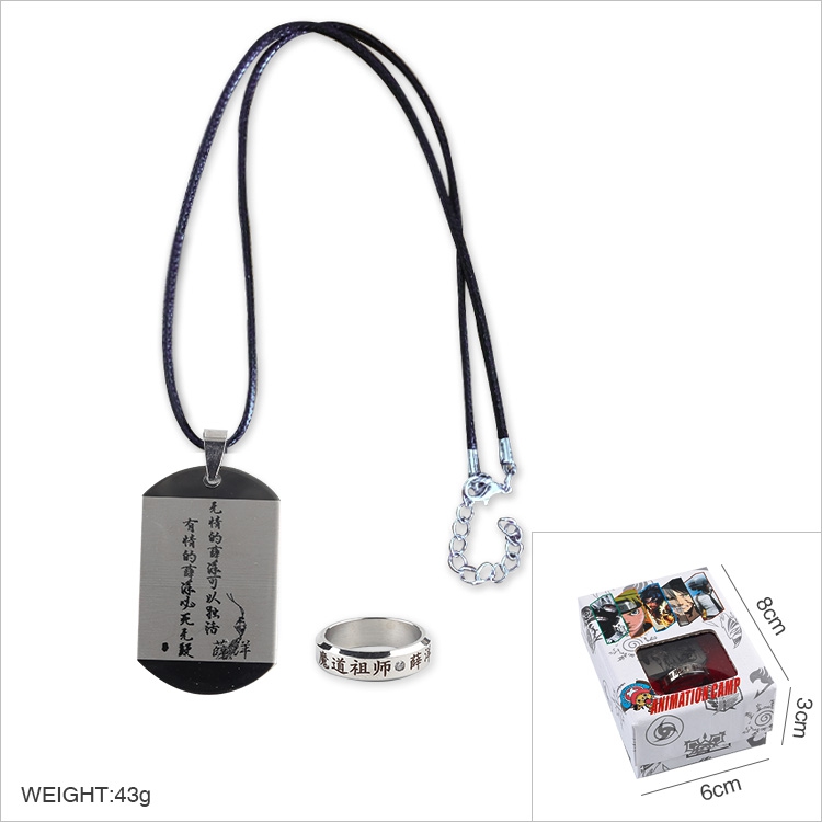 The wizard of the de Ring Stainless steel medal Black sling necklace price for 2 pcs Style F