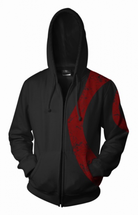 God of War Sparta Black red Hooded zipper sweater coat S M L XL XXL XXXL XXXXL XXXXXL preorder 3days price for 2 pcs