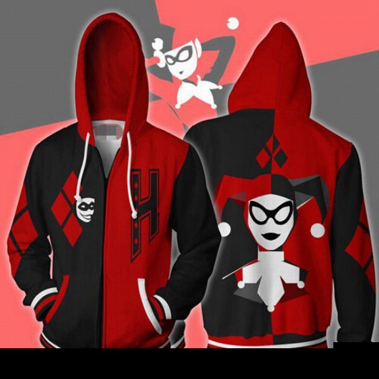 Suicide Squad Harleen Quinzel Hooded zipper sweater coat S M L XL XXL XXXL XXXXL XXXXXL preorder 3days price for 2 pcs