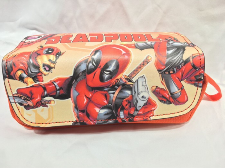 Deadpool Double zipper pencil case Pencil Bag 20X8X9CM Style B